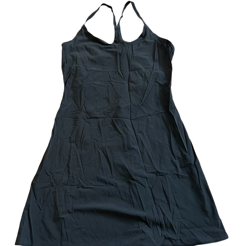 Outdoor Voices Womens Mini Dress Black Medium Sleeveless Stretch Racerback